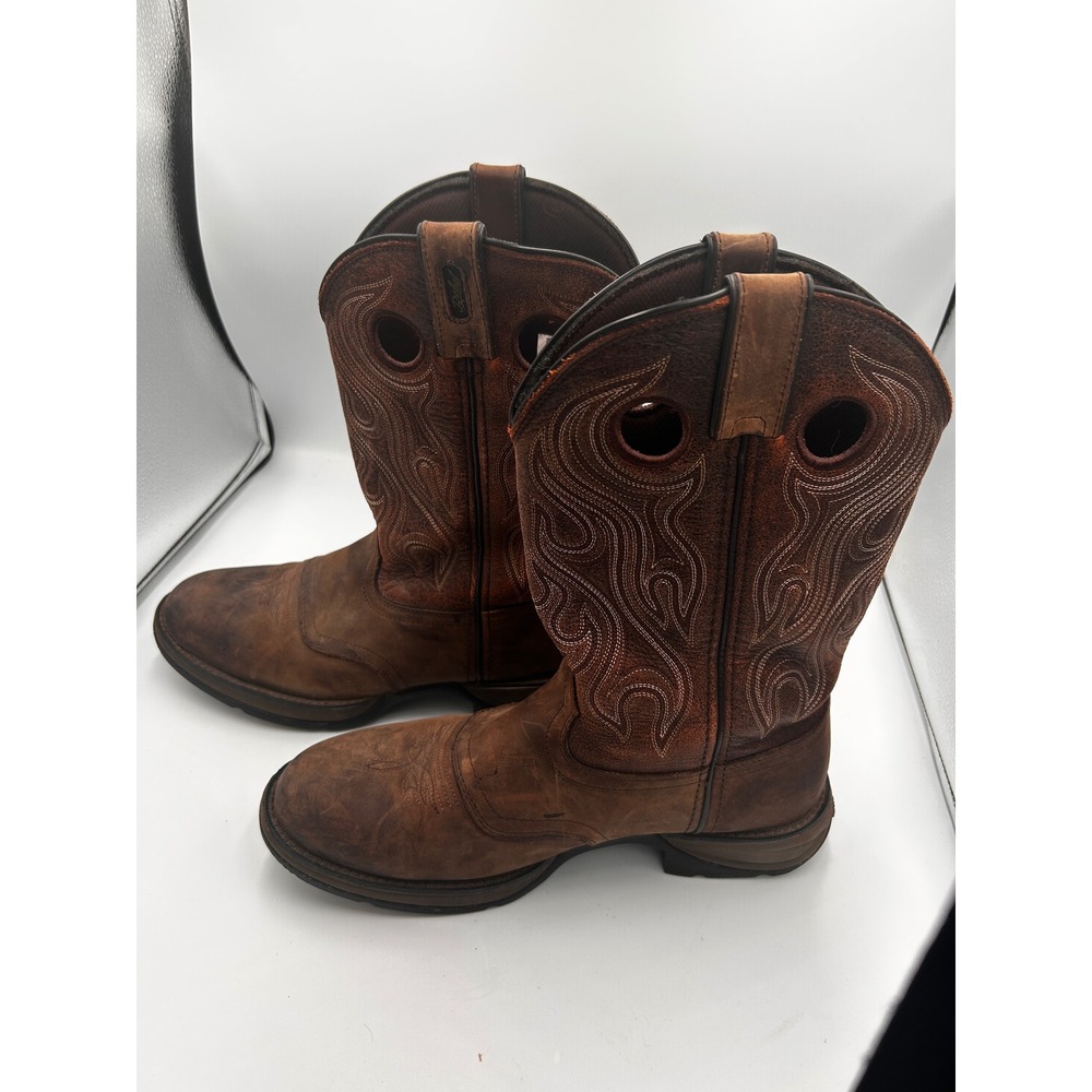 Durango Rebel Mens 12 Westn Brown Leather Cowboy Boots DB5474 Size 10D